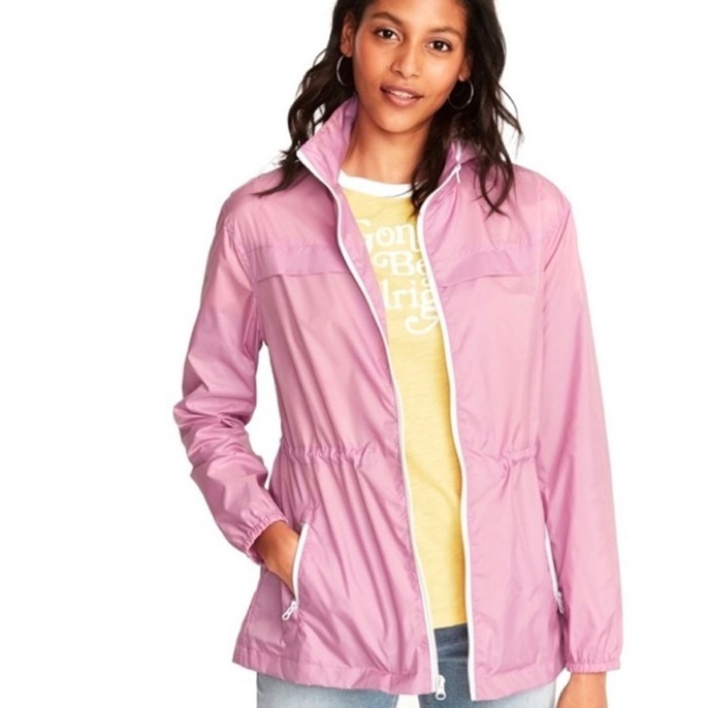 Old Navy Lilac Packable Rainjacket - image 1